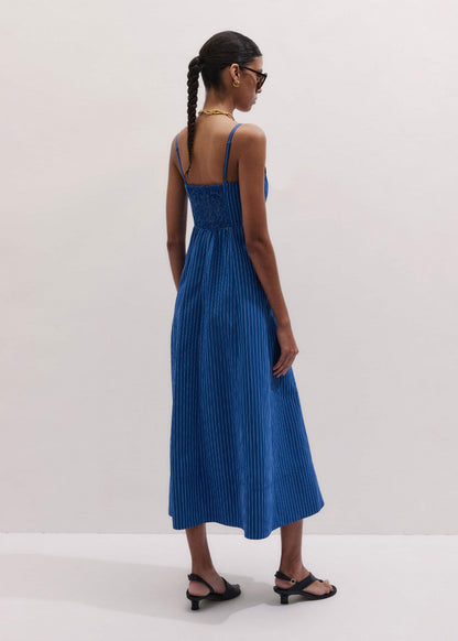 ME+EM Blue 2-In-1 Fit + Flare Maxi Dress