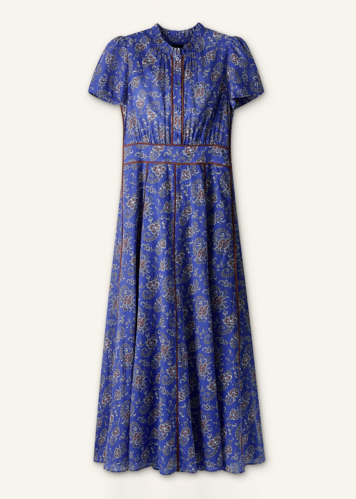 ME+EM Blue Fit + Flare Maxi Dress
