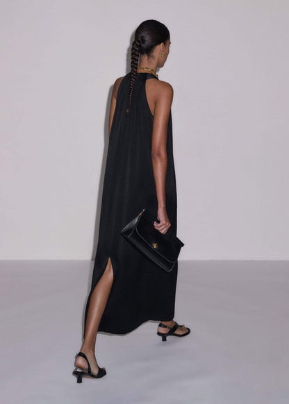 ME+EM Black Halterneck Maxi Dress