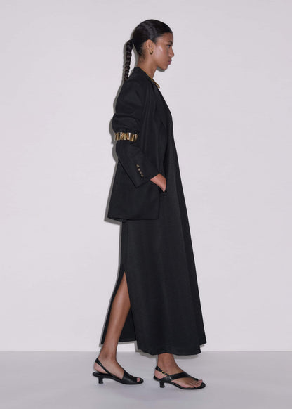 ME+EM Black Halterneck Maxi Dress