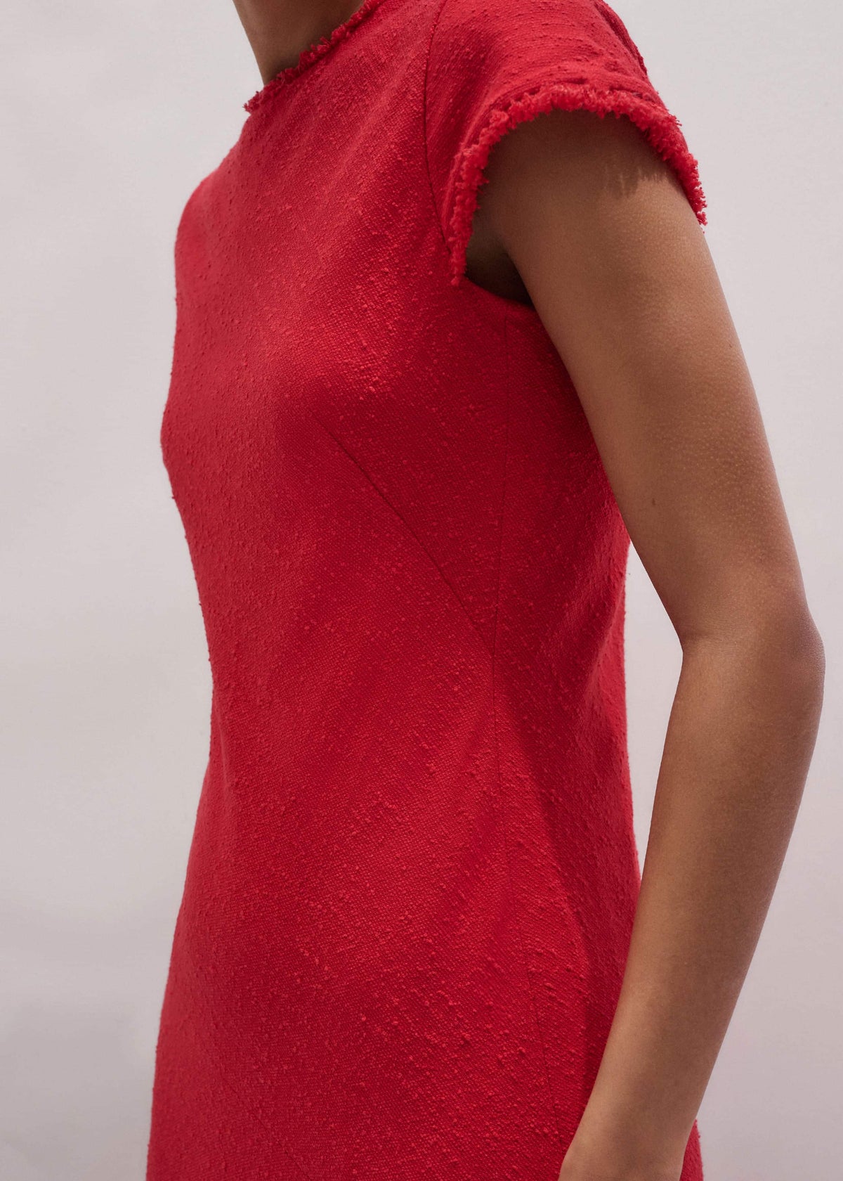 ME+EM Red Bias Cut AM-PM Maxi Dress