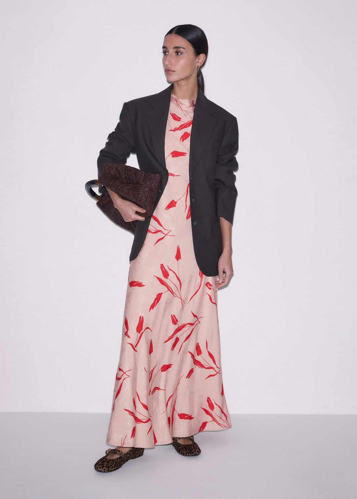 ME+EM Pink Bias Cut Maxi Dress