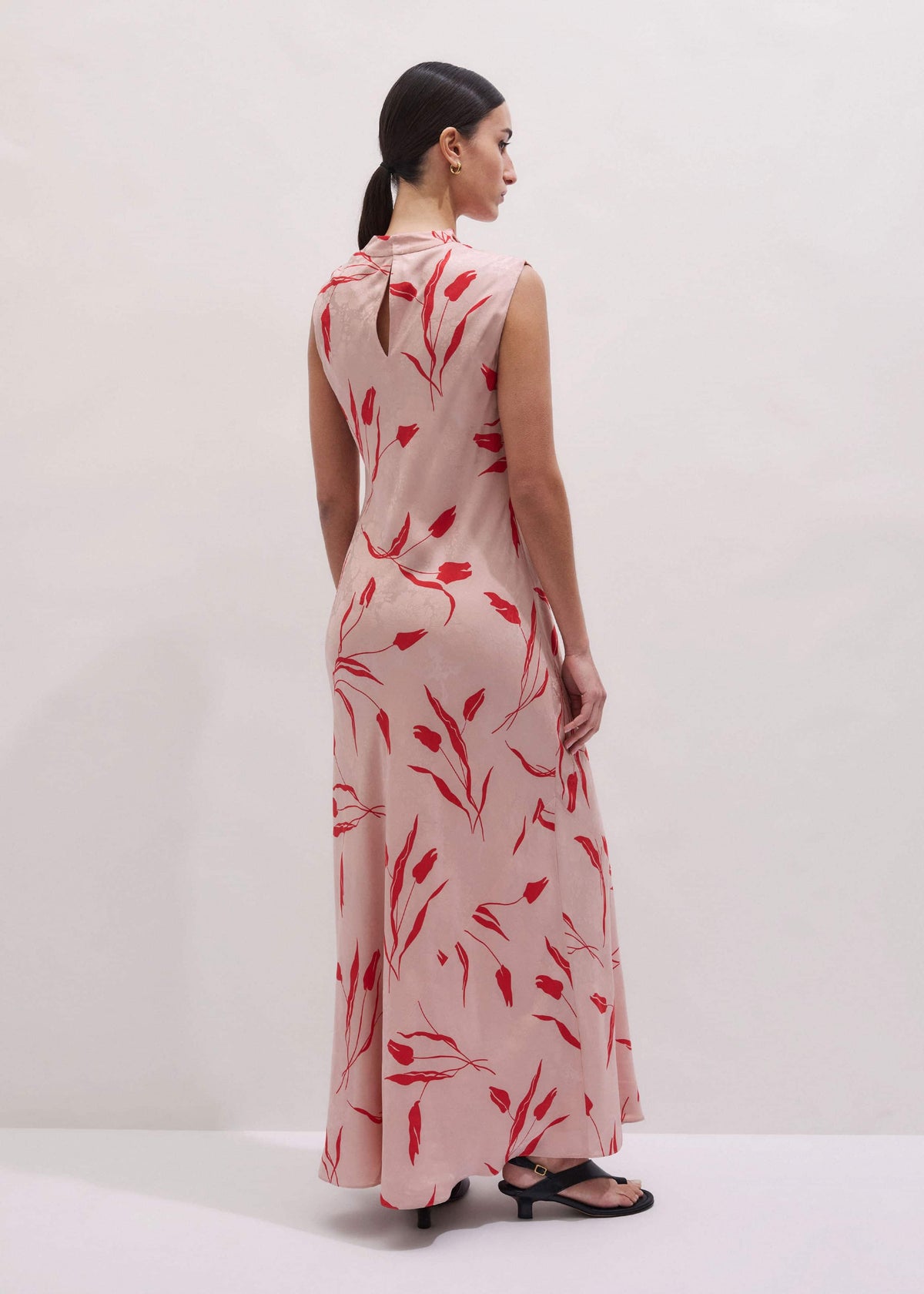 ME+EM Pink Bias Cut Maxi Dress