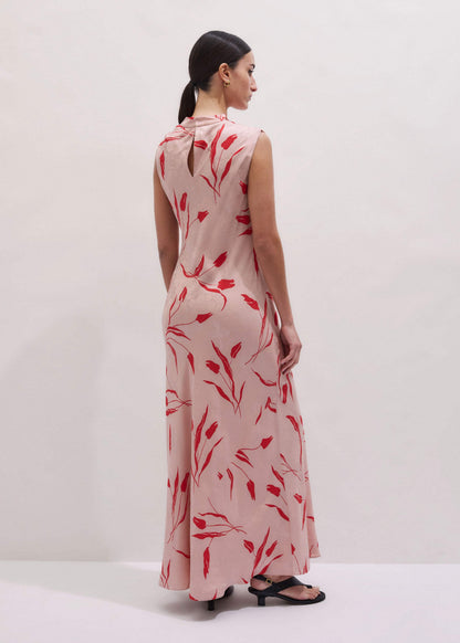 ME+EM Pink Bias Cut Maxi Dress