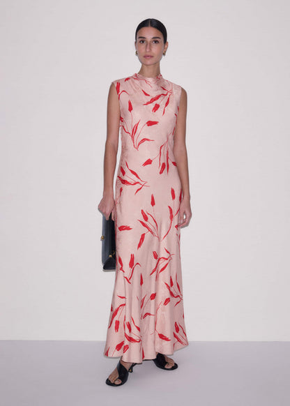 ME+EM Pink Bias Cut Maxi Dress