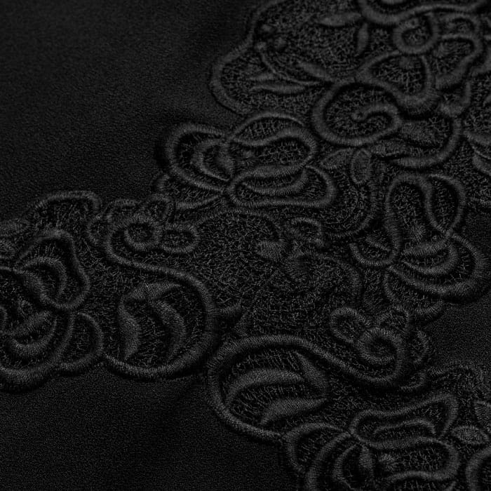 ME+EM Black Fit + Flare Lace Detail Maxi Dress