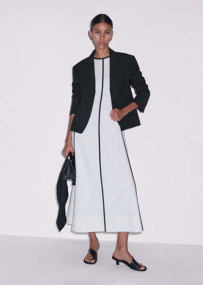 ME+EM White Crease-Less Linen Effortless Maxi Dress