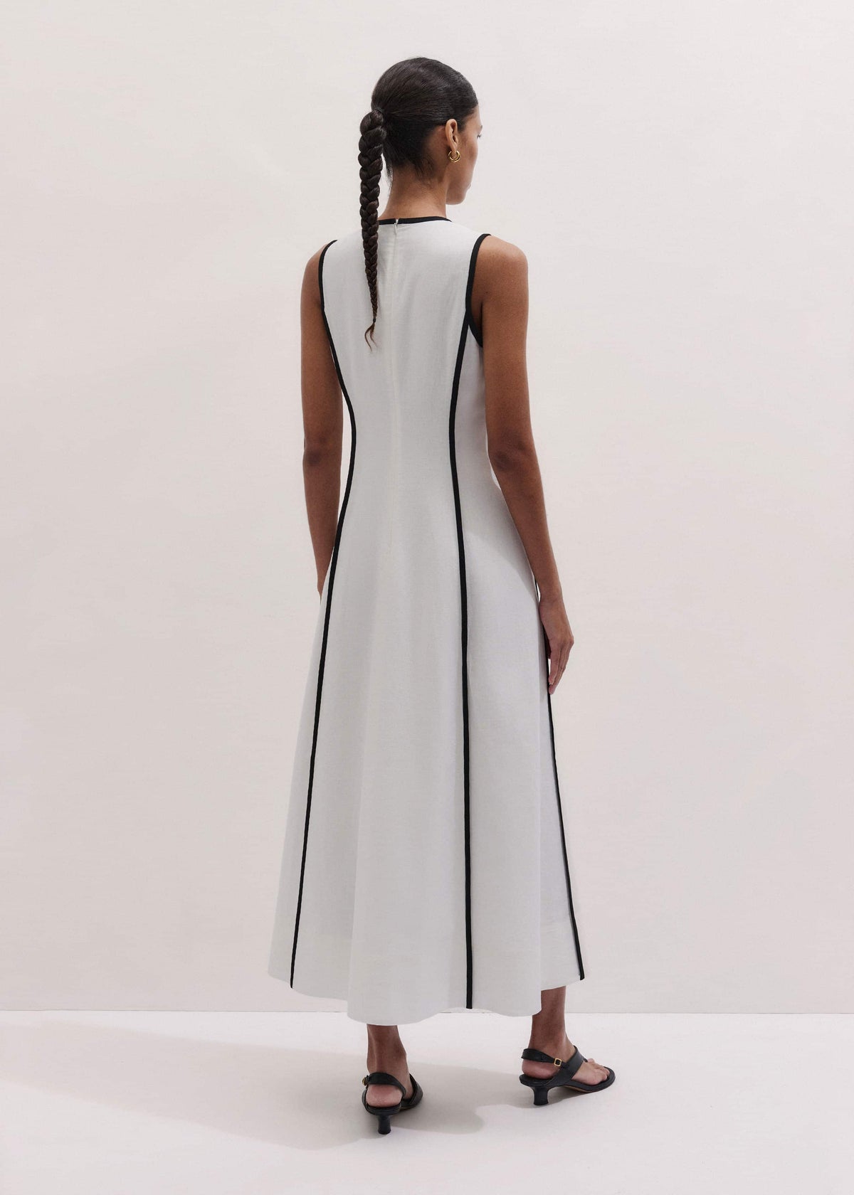 ME+EM White Crease-Less Linen Effortless Maxi Dress