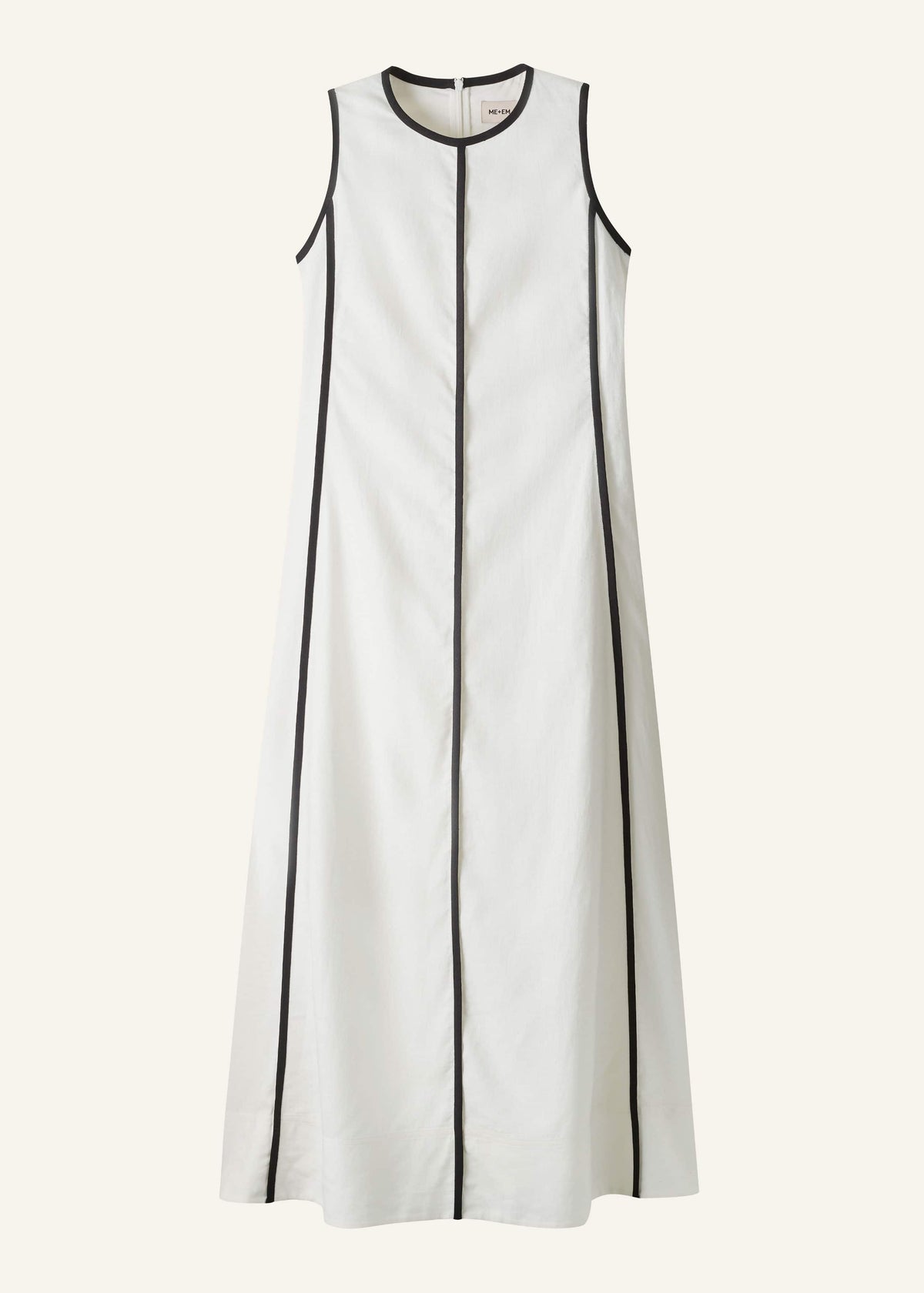 ME+EM White Crease-Less Linen Effortless Maxi Dress