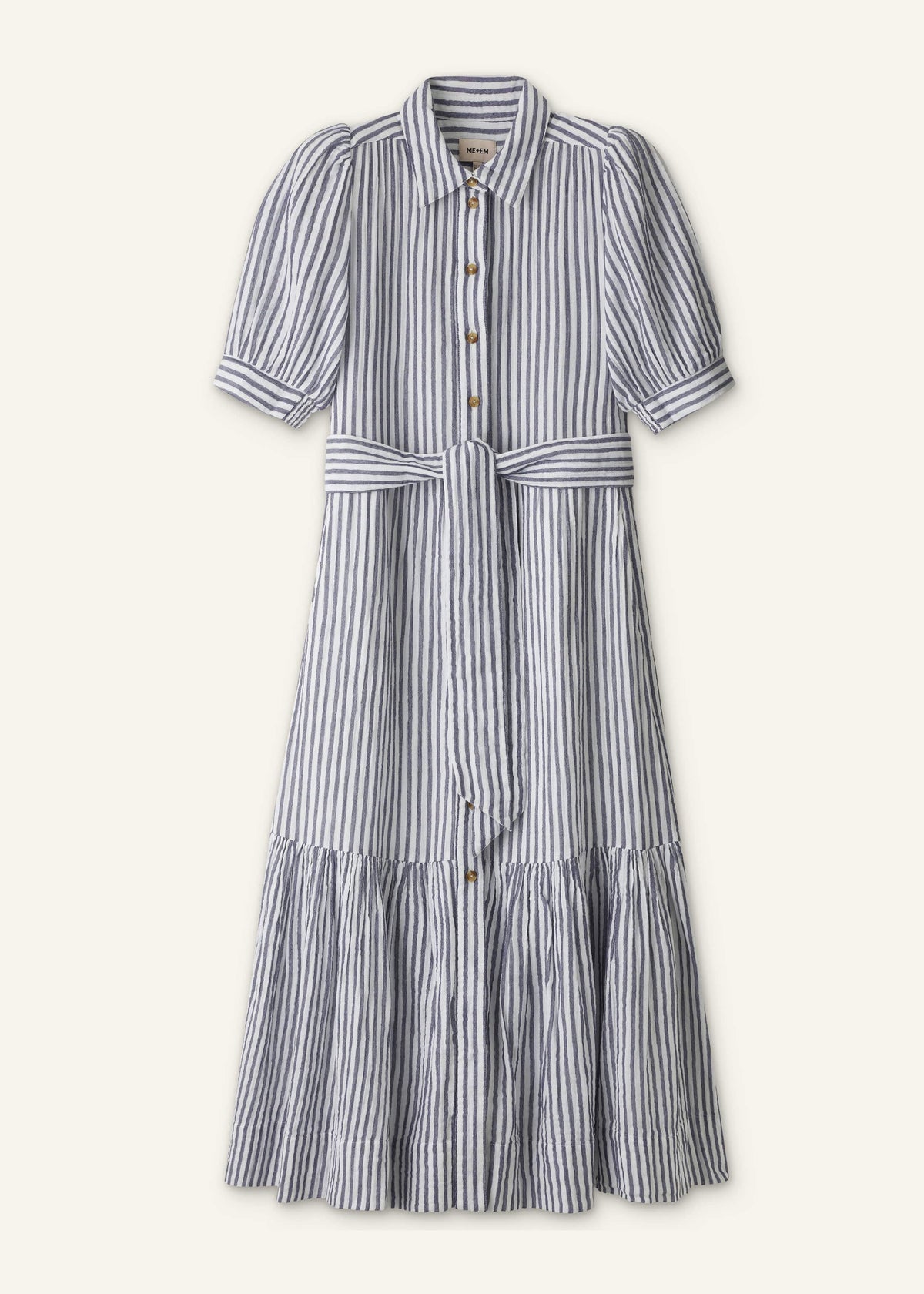 ME+EM Navy Midi Shirt Dress