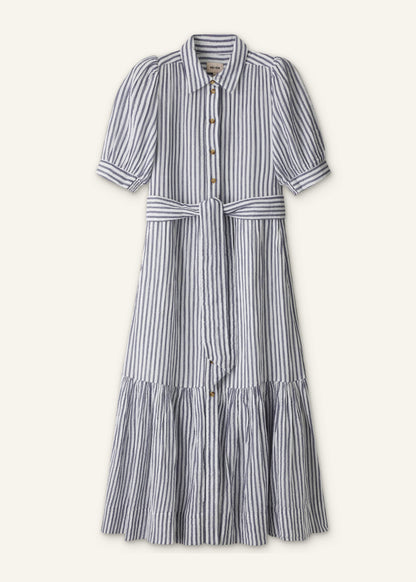 ME+EM Navy Midi Shirt Dress
