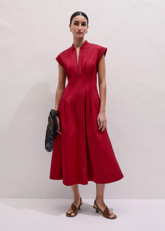 ME+EM Red Sporty Smart Midi Dress