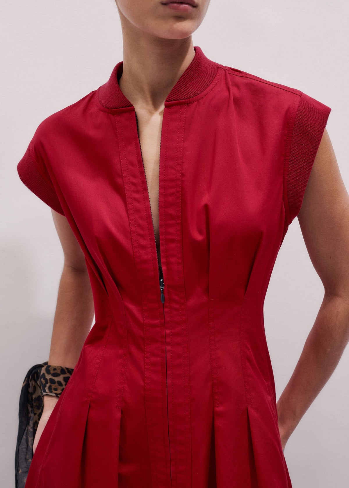 ME+EM Red Sporty Smart Midi Dress