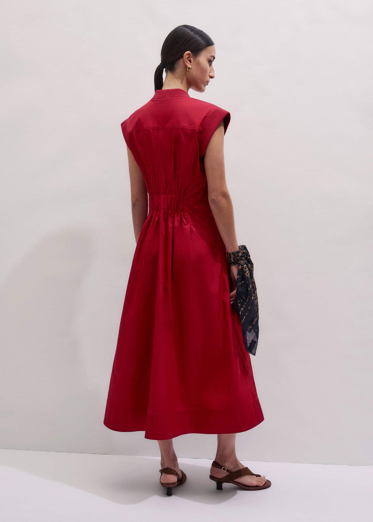 ME+EM Red Sporty Smart Midi Dress