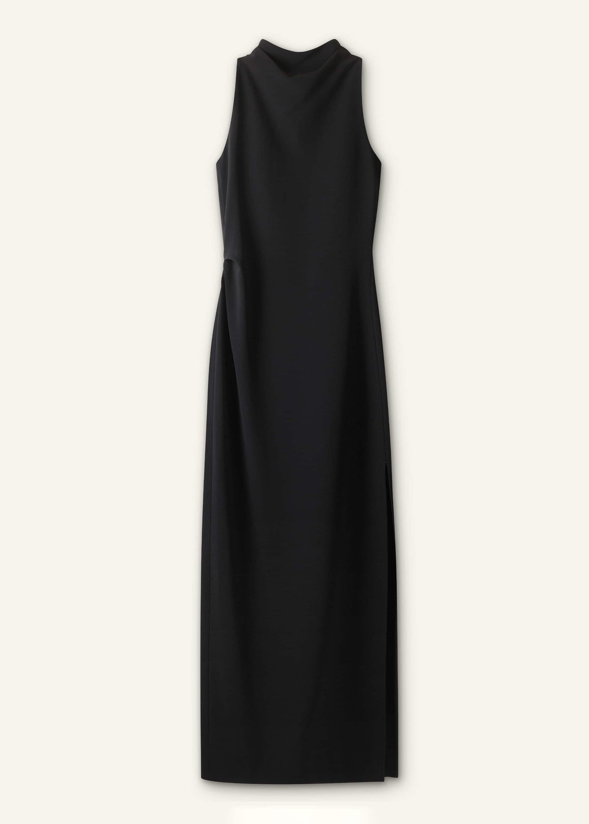 ME+EM Black Draped Full Length Dress