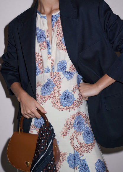 ME+EM Cream Fit + Flare Maxi Dress