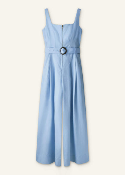 ME+EM Blue Wide-Leg Jumpsuit