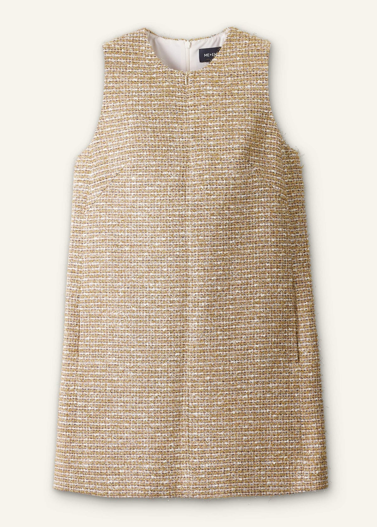 ME+EM Gold Metallic Mini Dress