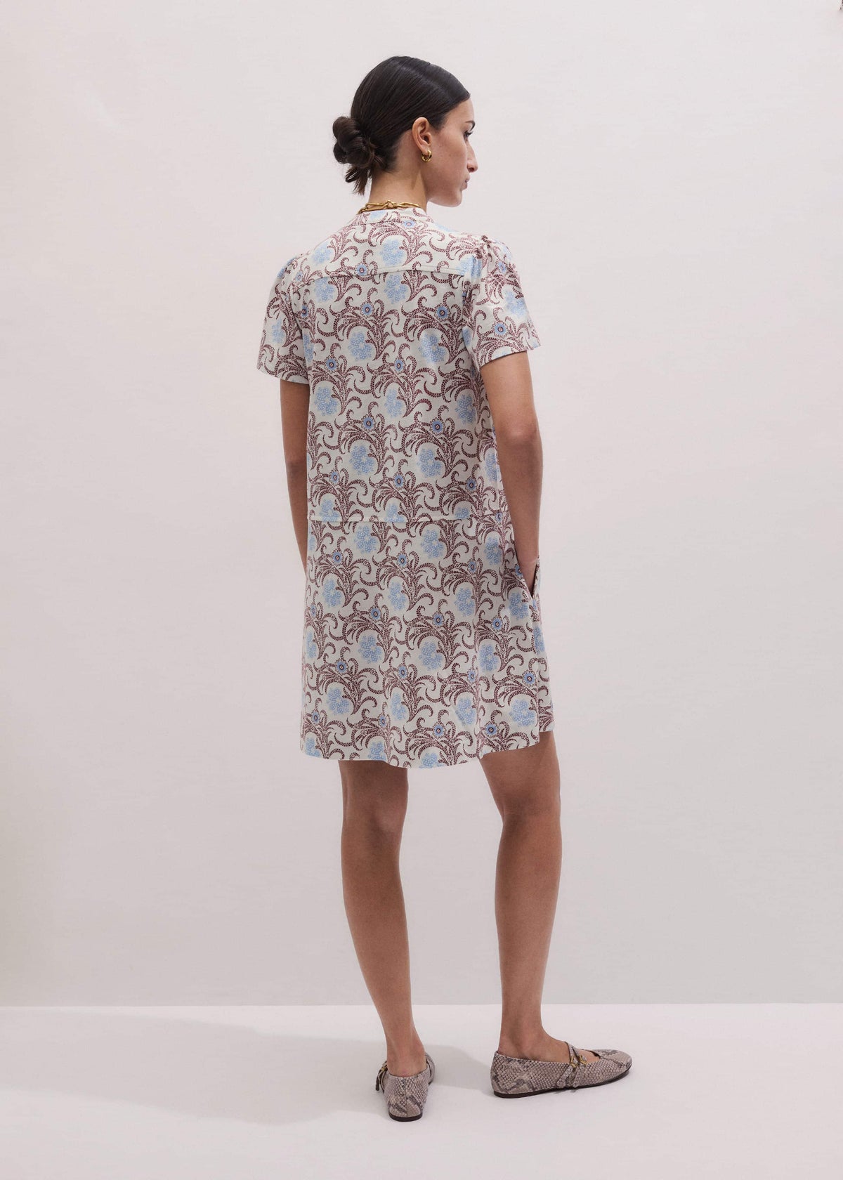 ME+EM Cream Summer Swing Dress