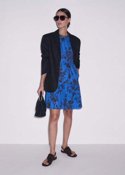 ME+EM Blue Short Swing Dress