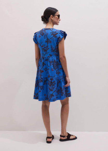 ME+EM Blue Short Swing Dress