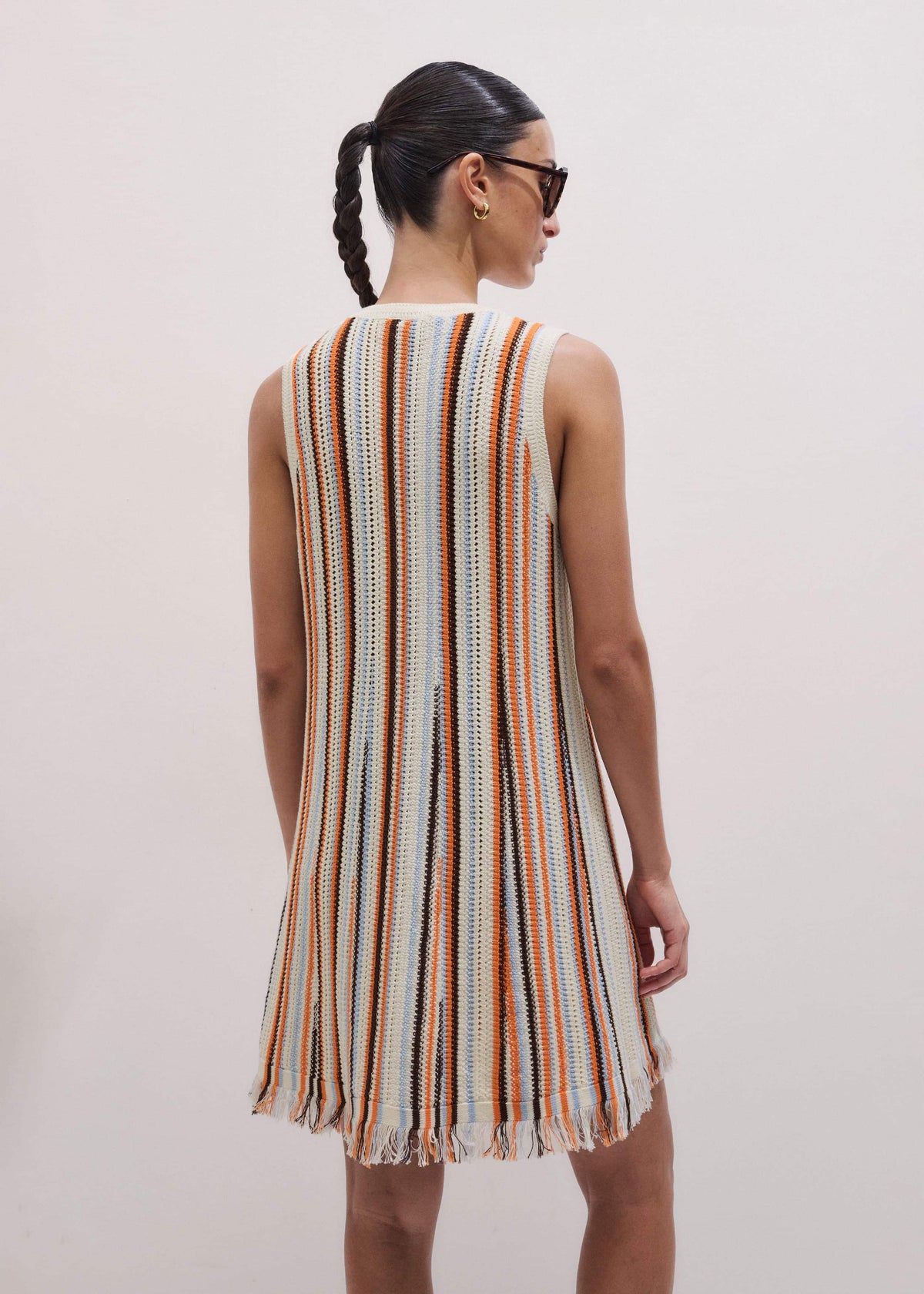 ME+EM Cream Textured Knit Mini Dress