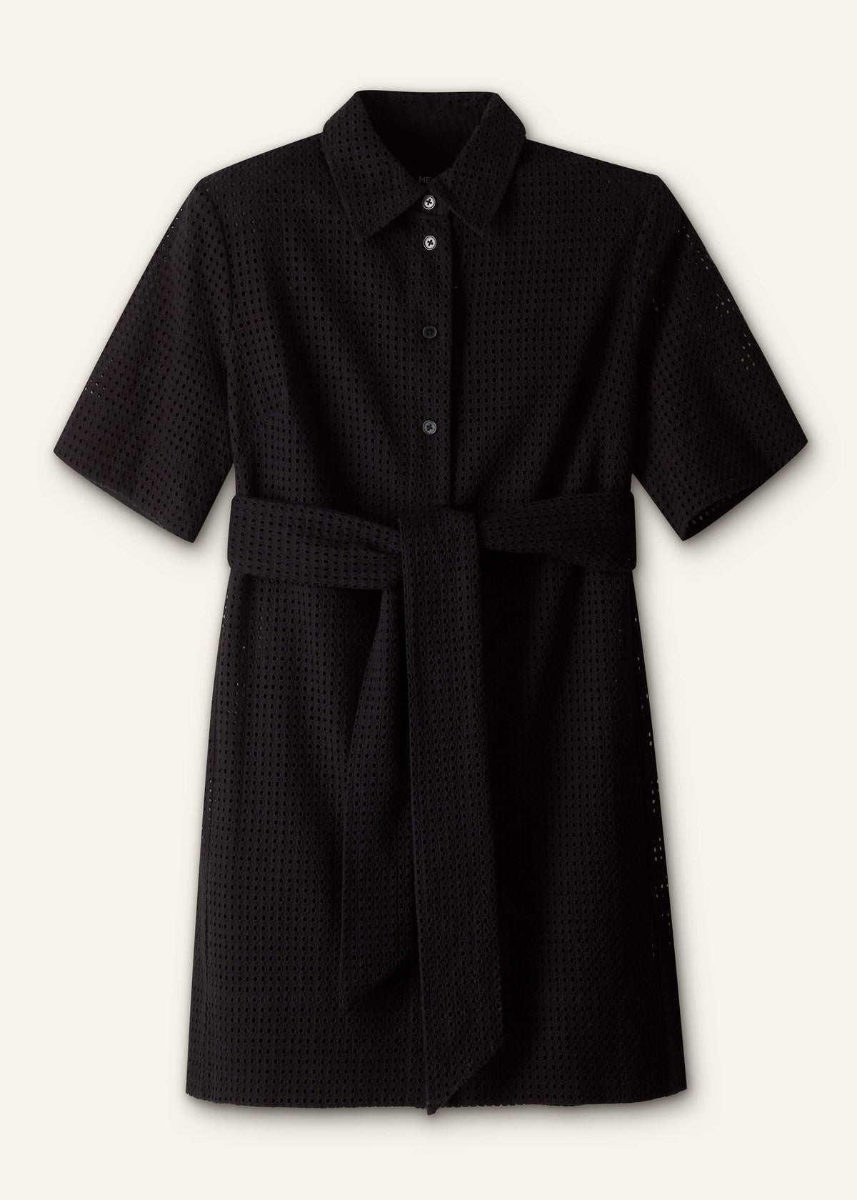 ME+EM Black Broderie Anglaise Short Dress