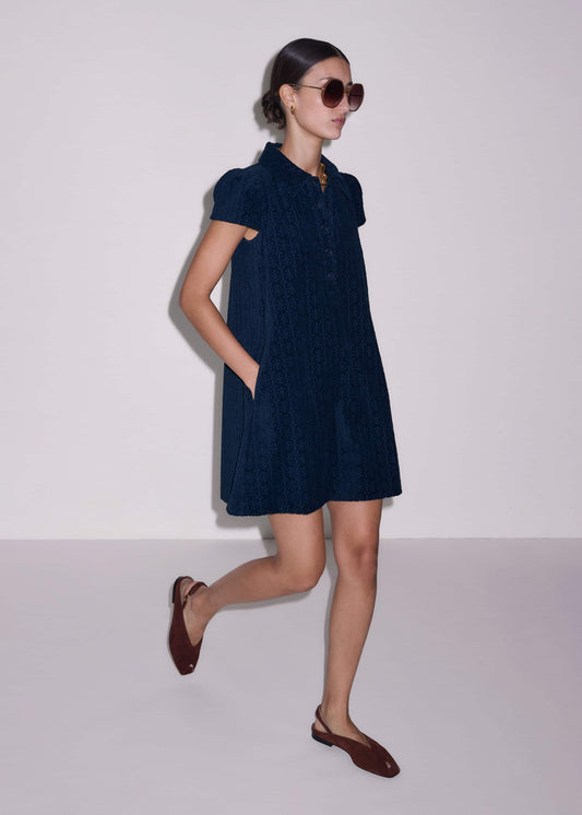 ME+EM Navy Mini Swing Dress