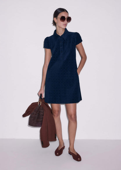ME+EM Navy Mini Swing Dress