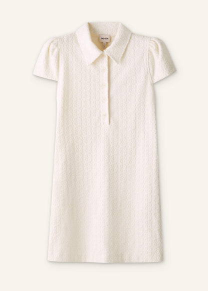 ME+EM Cream Jacquard Short Swing Dress