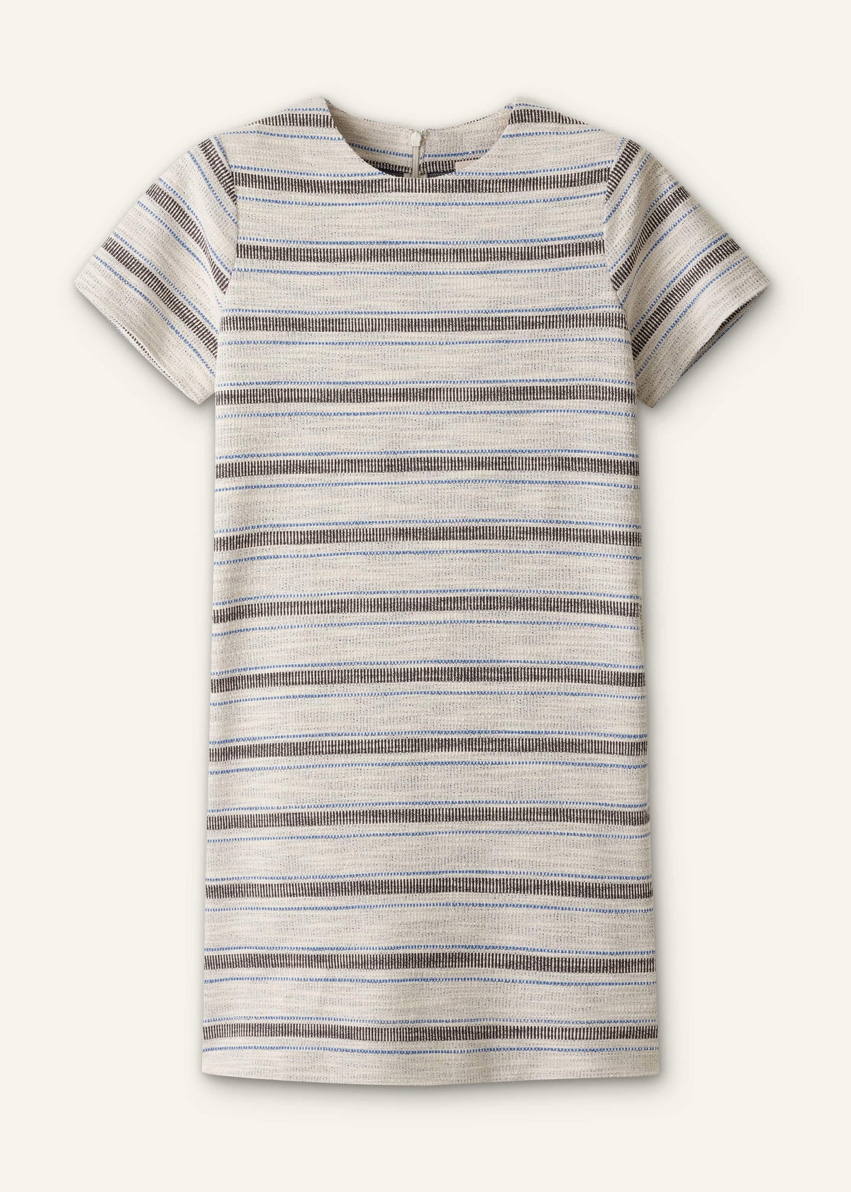 ME+EM Cream Striped A-Line Mini Dress