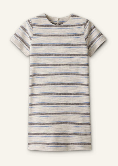 ME+EM Cream Striped A-Line Mini Dress