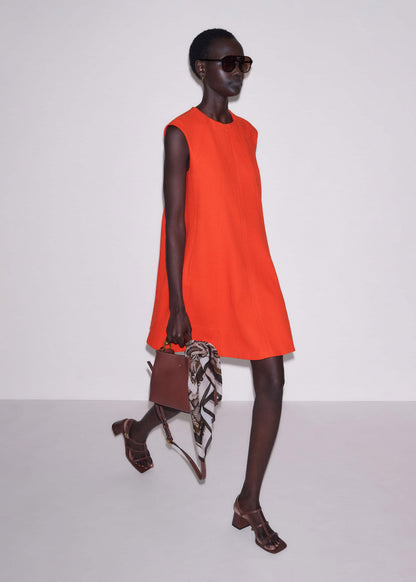ME+EM Orange Swing Mini Dress