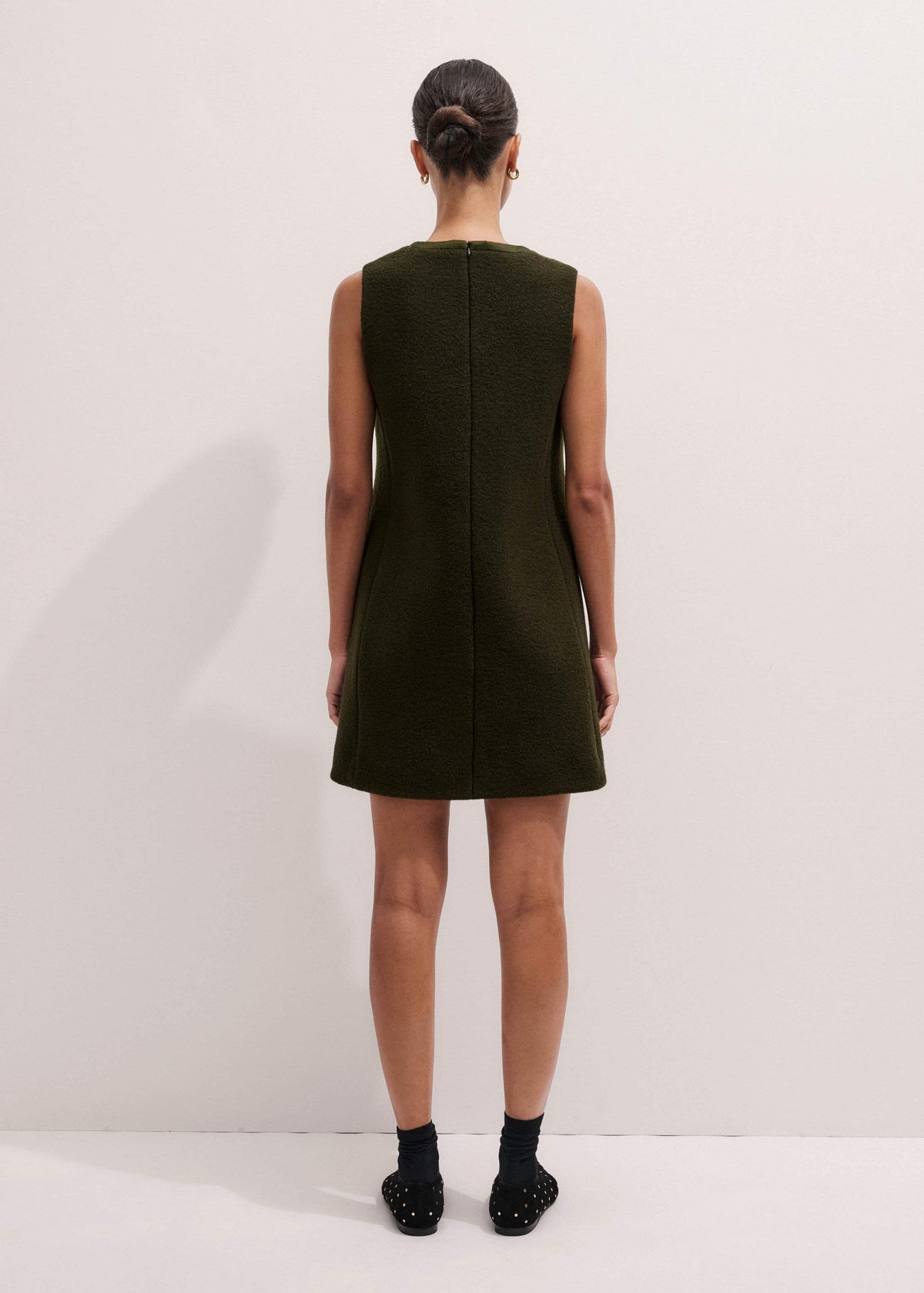 ME+EM Olive Green Shift Mini Dress