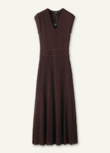 ME+EM Brown Pointelle Maxi Dress
