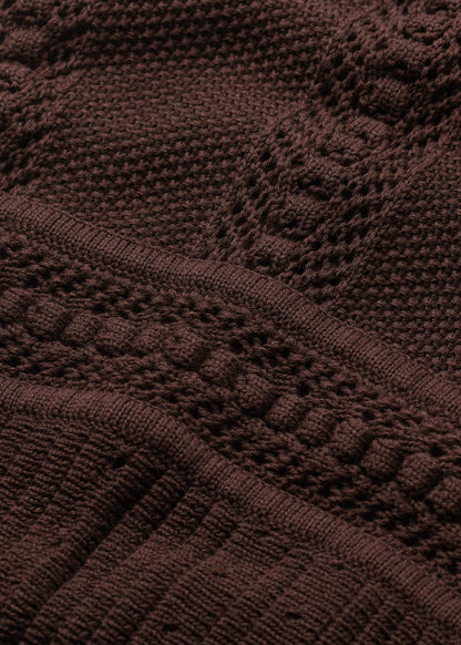 ME+EM Brown Pointelle Maxi Dress