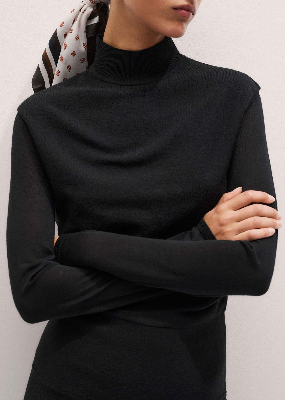 ME+EM Black High Neck Knit Maxi Dress + Layering Top