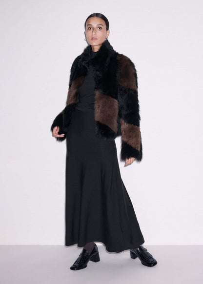 ME+EM Black High Neck Knit Maxi Dress + Layering Top