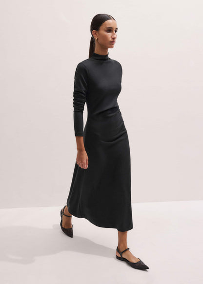 ME+EM Gray Gathered Maxi Dress