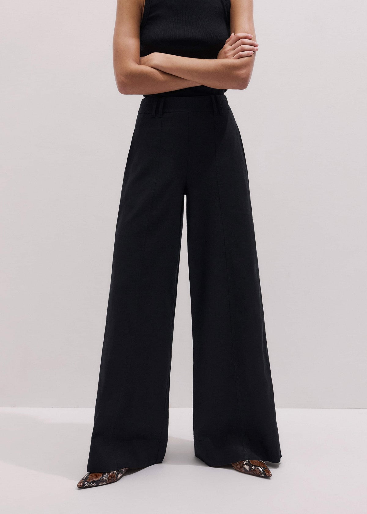 ME+EM Black Wide-Leg Pant