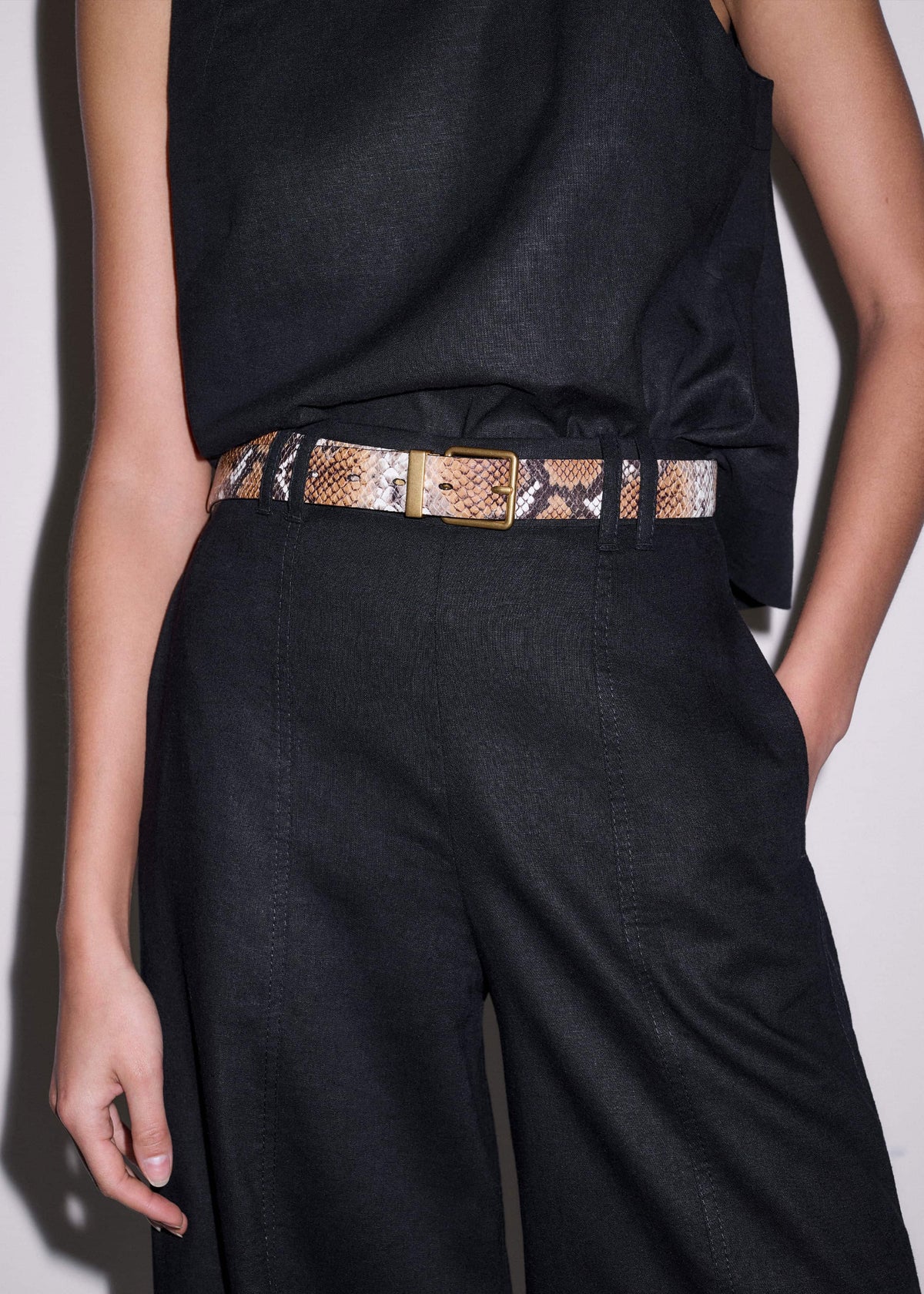 ME+EM Black Wide-Leg Pant