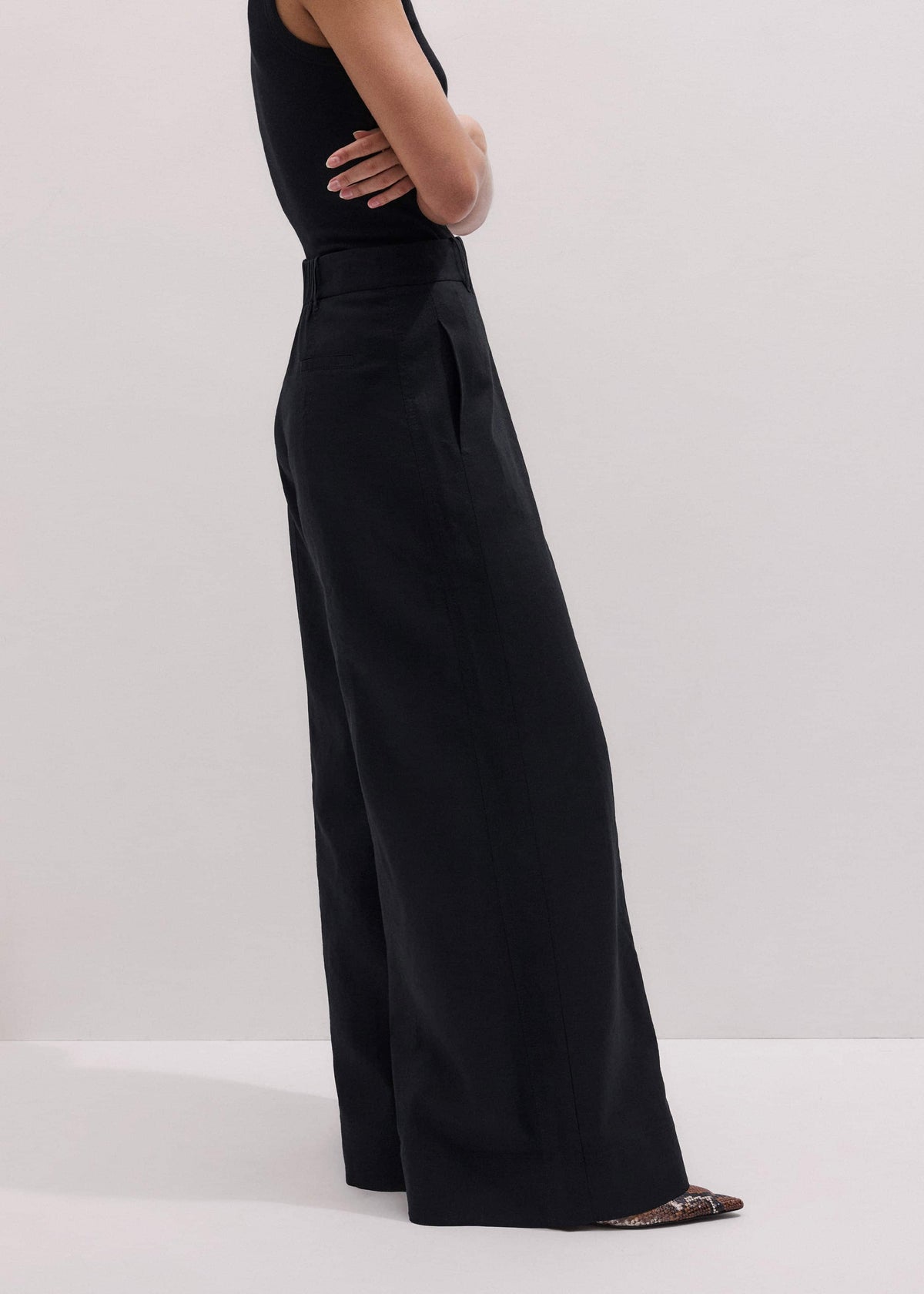 ME+EM Black Wide-Leg Pant