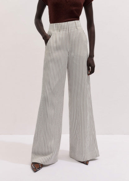 ME+EM Ivory High Waist Wide Pant