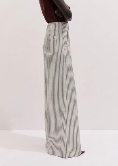 ME+EM Ivory High Waist Wide Pant
