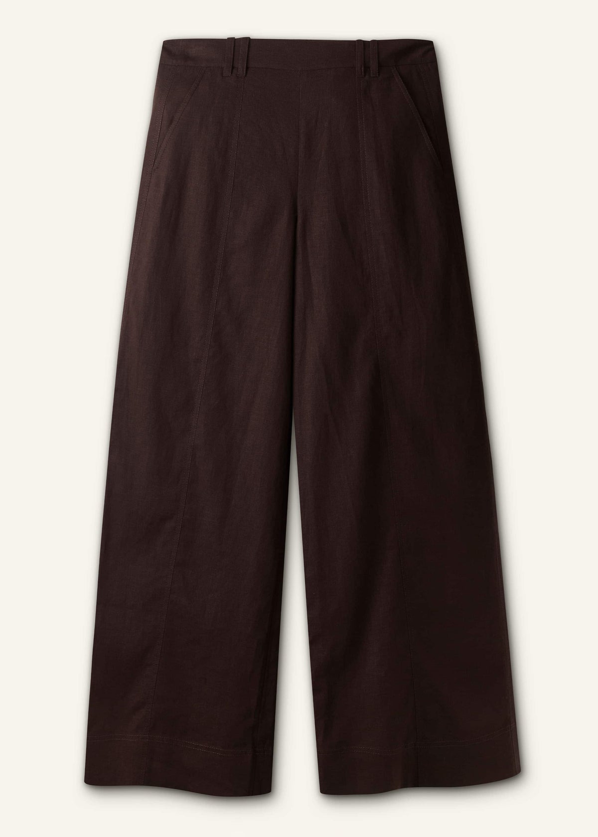 ME+EM Brown Wide-Leg Pant