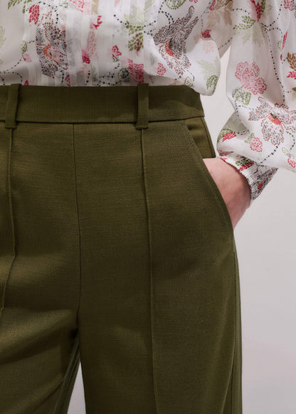 ME+EM Olive Green Forever Wide-Leg Pant