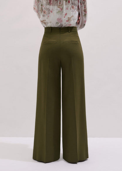 ME+EM Olive Green Forever Wide-Leg Pant