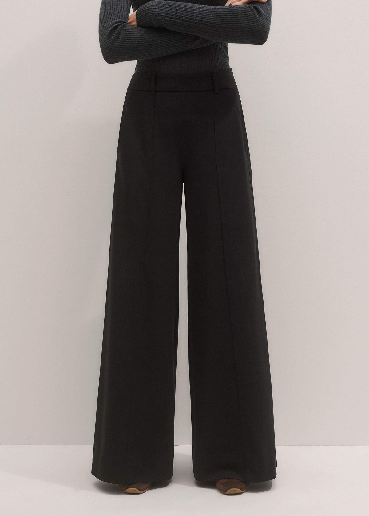 ME+EM Black Wide-Leg Pant