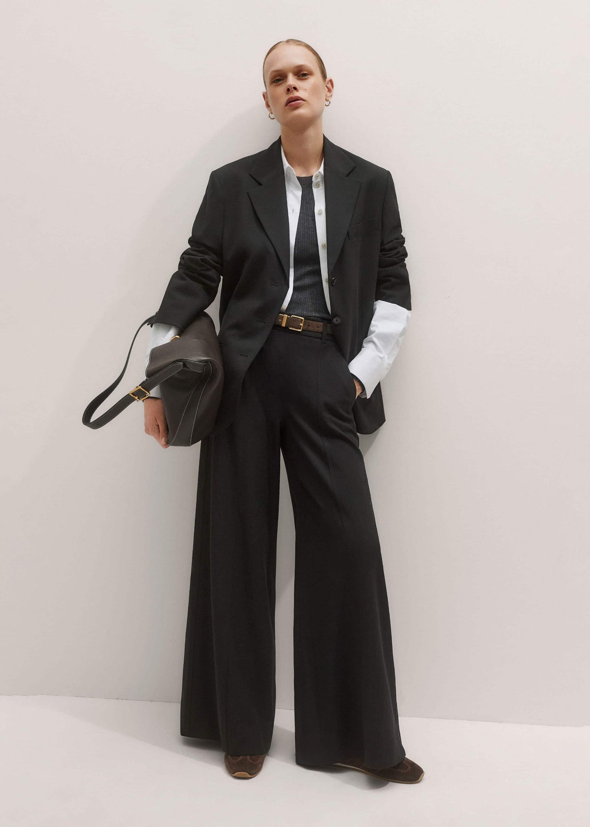 ME+EM Black Wide-Leg Pant