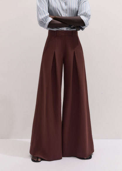ME+EM Cinnamon Brown Very Wide-Leg Pant